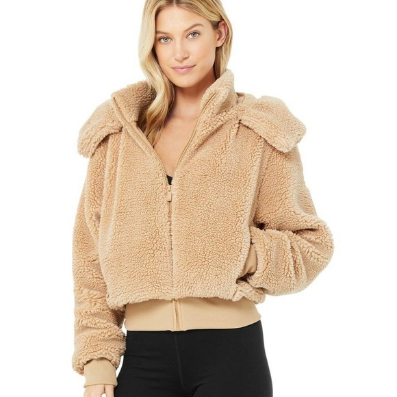 Alo Yoga Foxy Sherpa Jacket Camel 